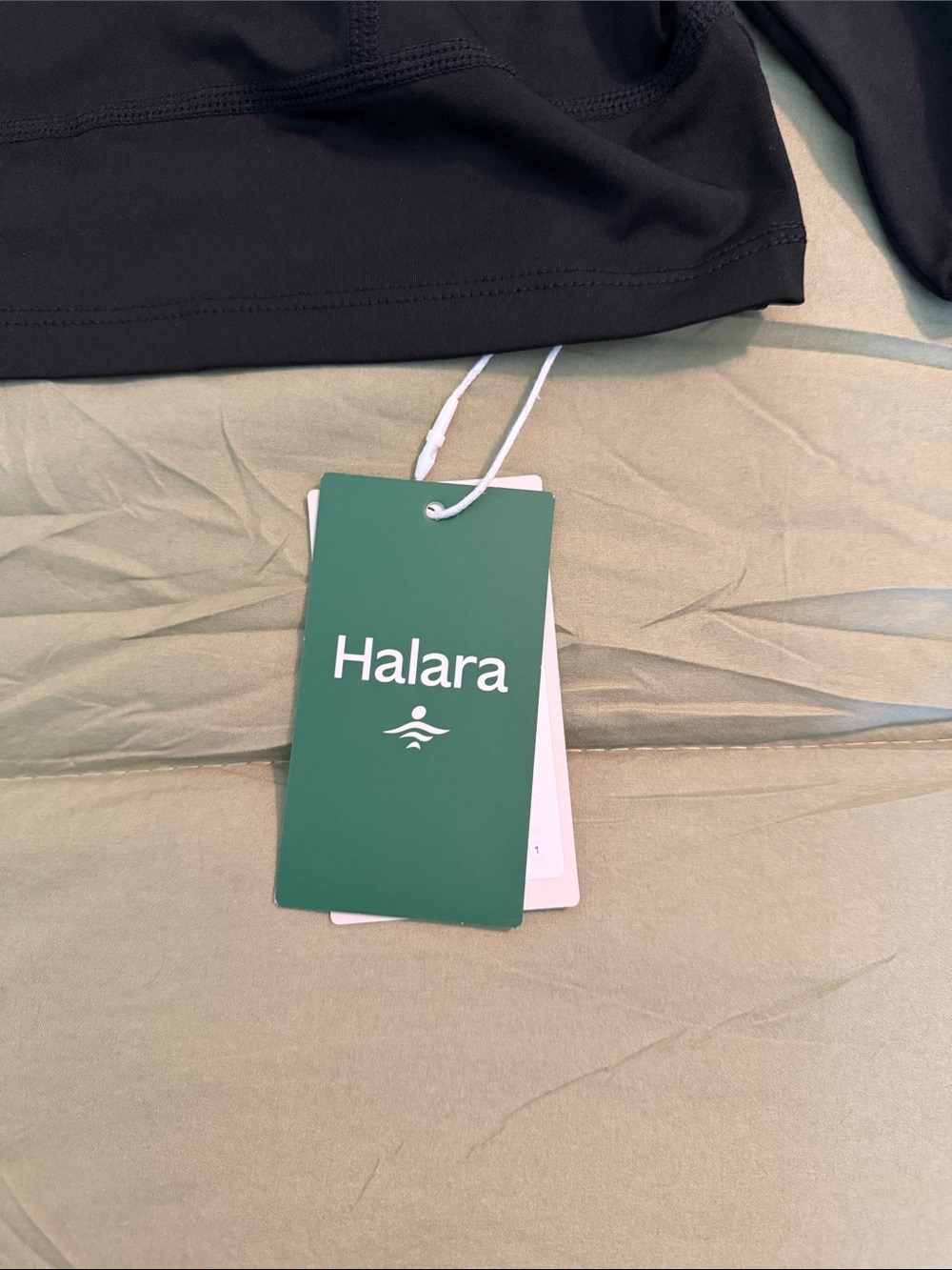 HALARA Black Crop Long Sleeve Active Top - Picture 2 of 2